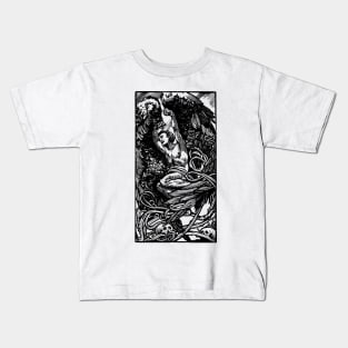 Winged Person with Skulls Kids T-Shirt